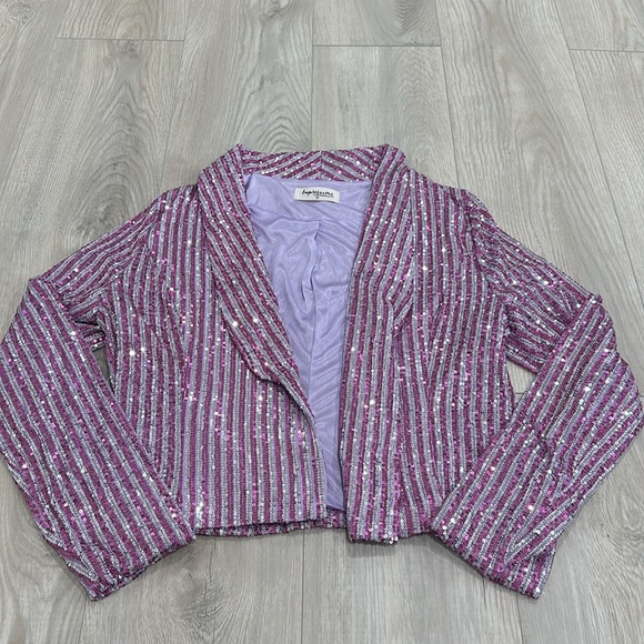 Brand new pink sequins matching set. Size small. - Picture 2 of 3